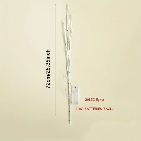 1 PC biała gałązka brzozy światła LED świąteczne zasilanie bateryjne na świąteczne dekoracja na przyjęcie