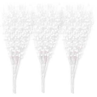 60 Głów Brokatowe Jagody Sztuczne Kwiaty Ozdoby na Choinkę Dekoracja Wazon DIY Wieniec Rękodzieło Dekoracje Domu Navidad Supplies