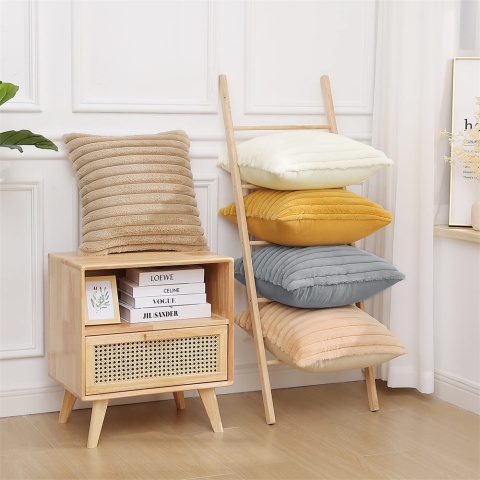 Olanly Poszewka na poduszkę 50x50cm Nordic Solid Color Poszewka na poduszkę 45x45 Miękkie puszyste poszewki na poduszki Luksusowy wystrój domu Poszewka na poduszkę Sofa