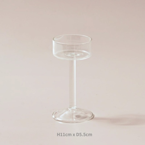 Zestaw szklanych świeczników Świecznik na tealighty Wystrój domu Ślubne ozdoby stołowe Kryształowy uchwyt Ustawienie stołu obiadowego