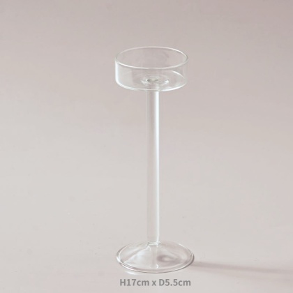 Zestaw szklanych świeczników Świecznik na tealighty Wystrój domu Ślubne ozdoby stołowe Kryształowy uchwyt Ustawienie stołu obiadowego