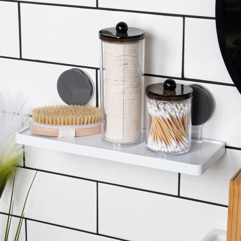 Półka Pod Prysznic Biała Długa na Przyssawki Koszyk 32 x 115 cm BS