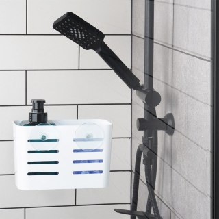 Półka Pod Prysznic Biała Duża Prostokątna na Przyssawki 185 x 9 cm BS