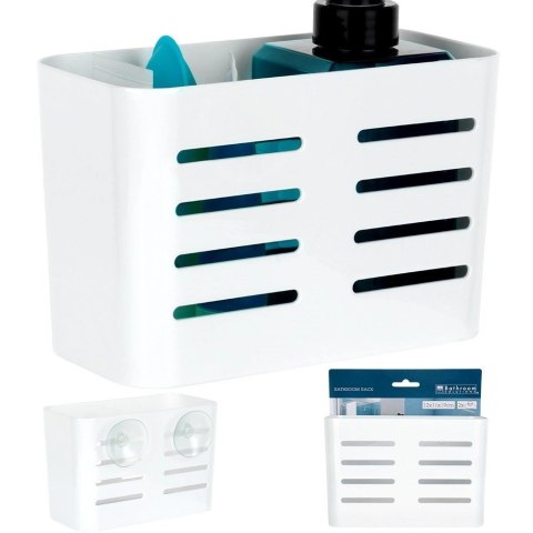 Półka Pod Prysznic Biała Duża Prostokątna na Przyssawki 185 x 9 cm BS