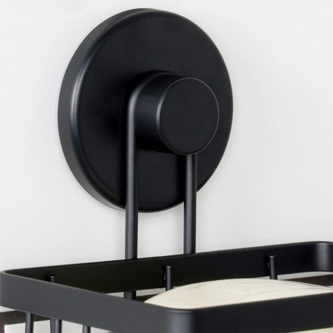Półka Pod Prysznic Metalowa Mała Czarna na Przyssawkę 135 cm BS
