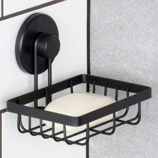 Półka Pod Prysznic Metalowa Mała Czarna na Przyssawkę 135 cm BS