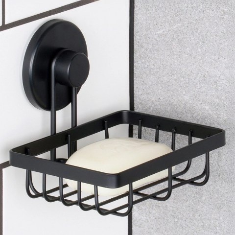 Półka Pod Prysznic Metalowa Mała Czarna na Przyssawkę 135 cm BS