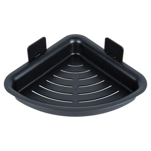 Półka Pod Prysznic Narożna Czarna Przyklejana Taśma 3M VILDE