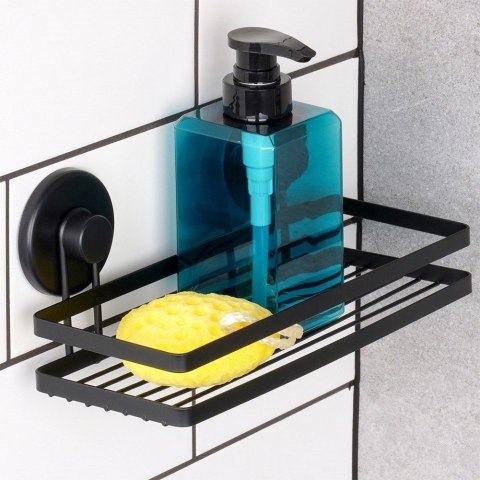 Półka pod Prysznic Ścienna Metalowa Czarna BATHROOM SOLUTIONS 25x10x8,5 cm