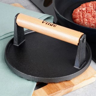 Prasa Forma Praska do Mięsa Hamburgerów Kotletów Żeliwna VILDE 17,5 cm