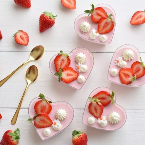 Pucharki Desery Przekąski Serce 6 szt. 120 ml Catering ORION