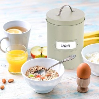 Puszka Pojemnik Metalowy GREENISH 1,3 L 11,5 x 18,5 cm ORION Zielony