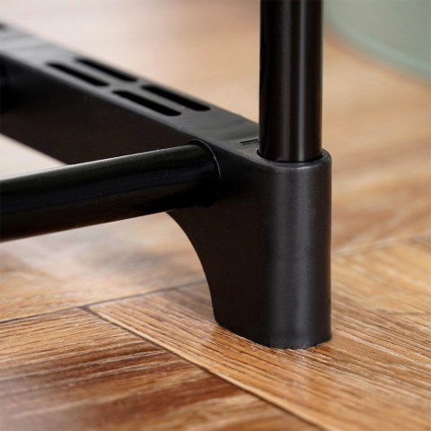 Regał na Buty Metalowy Czarny 3 Poziomy 57 x 28 x 55 cm VILDE