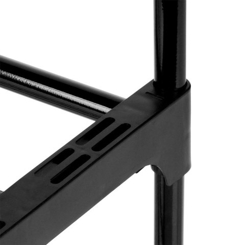 Regał na Buty Metalowy Czarny 3 Poziomy 57 x 28 x 55 cm VILDE