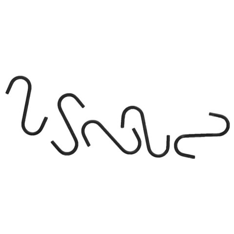 Reling Wieszak z Haczykami Kuchenny Metalowy Czarny RADKA 78,5 cm