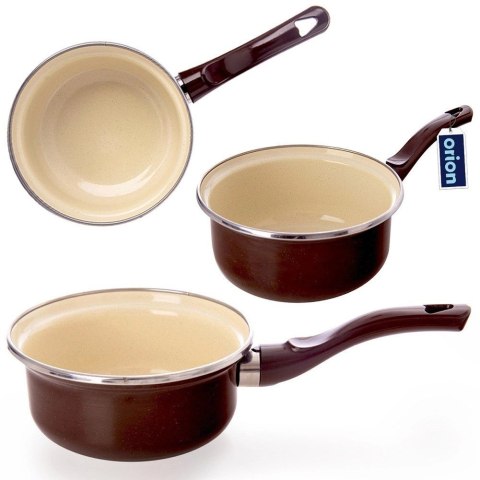 Rondel Emaliowany BROWN Retro 14 cm 620 ml Indukcja Zmywarka ORION