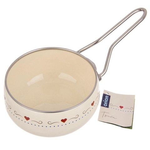 Rondel Emaliowany TONCA Retro Kremowy 1,1 L ORION 15 cm Indukcja