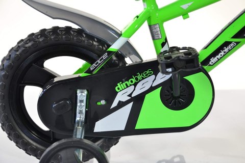 Rowerek Rower Dziecięcy dla Dzieci Chłopca z Bocznymi Kółkami DINO 12"