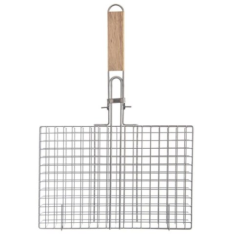 Ruszt Kosz do Grillowania Grilla z Uchwytem Zamykany Metalowy ORION 32x49 cm