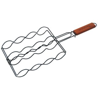 Ruszt do Grillowania Kiełbas Nieprzywierający Drewno 50 x 19 cm VAGGAN