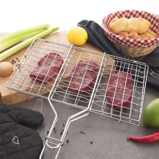 Ruszt do Grillowania z Uchwytem Zamykany Dwustronny Metalowy ORION 35x55 cm