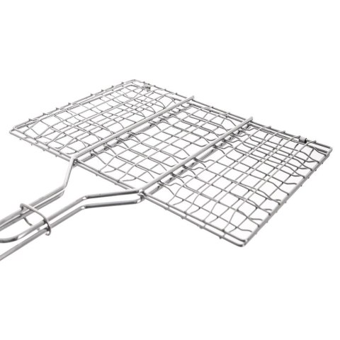 Ruszt do Grillowania z Uchwytem Zamykany Dwustronny Metalowy ORION 35x55 cm
