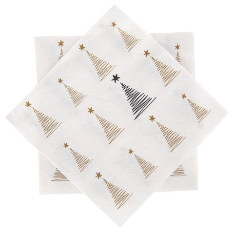 Serwetki Papierowe 20 szt. Choinka Złota 3-warstwowe 33 x 33 cm ORION