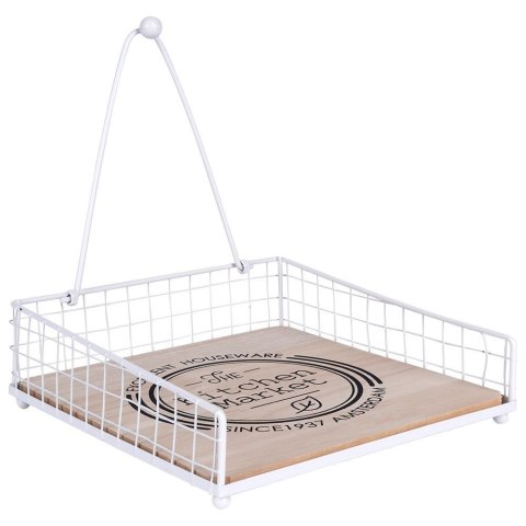 Serwetnik Metalowy Biały z Dociskiem EXCELLENT HOUSEWARE 18,5 x 18,5 cm