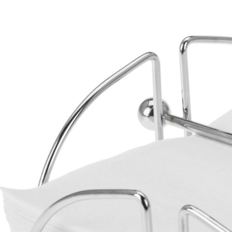 Serwetnik z Dociskiem Stalowy Chromowany Wymiary 18 x 18 cm EH