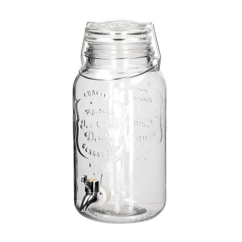 Słój do Napojów z Kranikiem Szklany Duży 4 L do Lemonady ORION