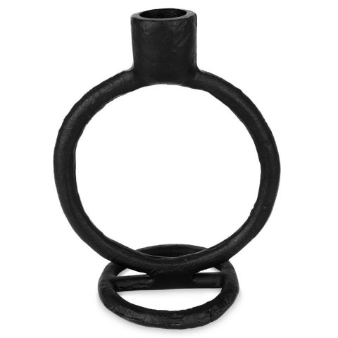 Świecznik Aluminiowy Czarny Stojak na Świeczkę HOME STYLING COLLECTION 15cm