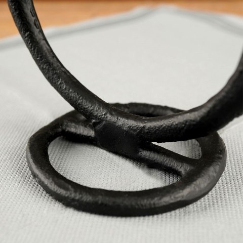 Świecznik Dekoracyjny Ozdobny Aluminiowy Czarny ORION 19 cm