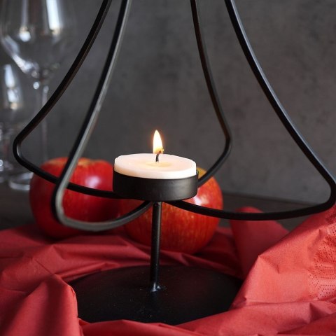 Świecznik Tealight Choinka Metalowy Czarny HOME STYLING COLLECTION 55 cm