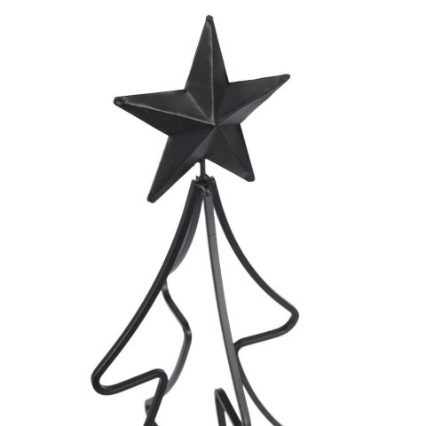 Świecznik Tealight Choinka Metalowy Czarny HOME STYLING COLLECTION 55 cm