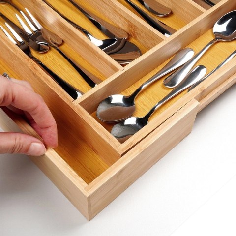 Wkład na Sztućce do Szuflady VILDE Bambus Rozsuwany 35,5-54,5 cm