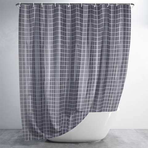 Zasłona Prysznicowa 180 x 180 cm VILDE Wodoodporna PEVA W Kratkę
