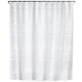 Zasłona Prysznicowa 180 x 180 cm VILDE Wodoodporna PEVA Wzór Kwiatowy