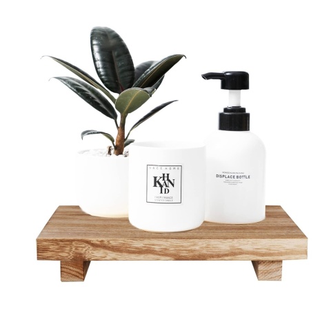 Drewniany stojak na cokole do wystroju domu wiejskiego 8,6 cala Mały drewniany stojak