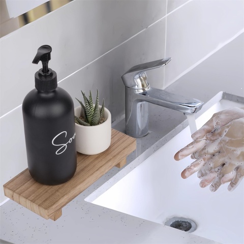 Drewniany stojak na cokole do wystroju domu wiejskiego 8,6 cala Mały drewniany stojak na mydło