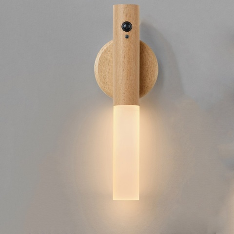 Inteligentny czujnik ruchu Lampka nocna LED Akumulatorowa magnetyczna lampa ścienna Przenośna do przedpokoju Sypialnia Schody