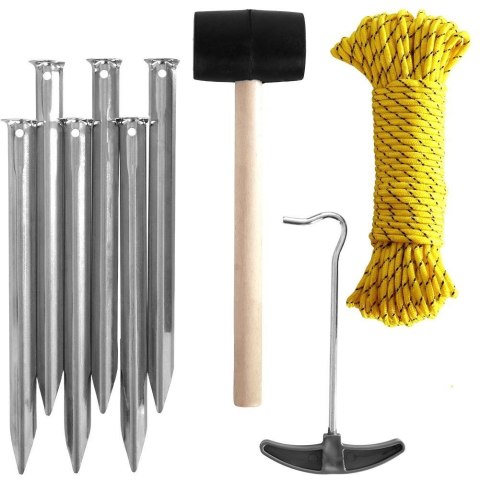 Zestaw Kempingowy do Namiotu Śledzie Młotek Linka Redcliffs