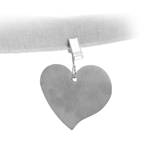 Zestaw Klipsy Obciążniki do Obrusu Serduszka Serca Stalowe 4 szt. ORION 6 cm