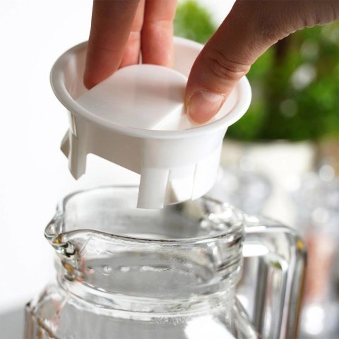 Zestaw Szklanki Dzbanek Szklany z Pokrywką Solidny EXCELLENT HOUSEWARE 5el.