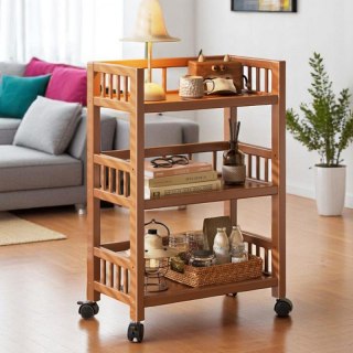 Bambusowy regał, mobilna szafka na kółkach 30 x 50 x 82cm SZ48