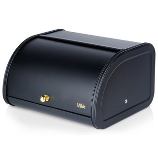 Chlebak Pojemnik na Chleb Metalowy Czarny Solidny VILDE 30 x 26,5 x 17,5 cm