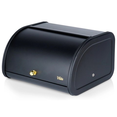 Chlebak Pojemnik na Chleb Metalowy Czarny Solidny VILDE 30 x 26,5 x 17,5 cm