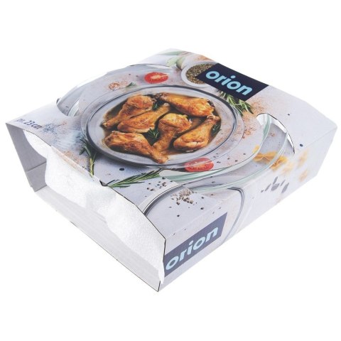 Naczynie Żaroodporne z Pokrywką do Pieczenia Szklane Małe Trwałe ORION 2,2 L