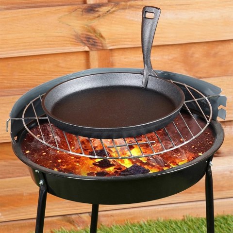 Żeliwna Patelnia do Smażenia Grillowania z Deską do Serwowania VILDE 22 cm