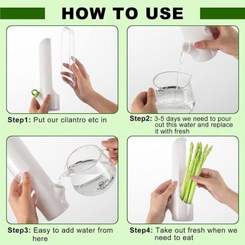 Pojemnik do przechowywania świeżych ziół, na miętę, warzywa do lodówki 25x6,5cm POJ08