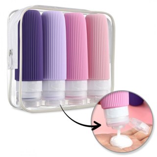 Zestaw silikonowych pojemniczków, buteleczek podróżnych 4w1 90ml KS137WZ1